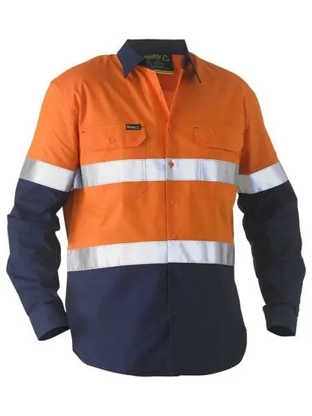 Taped Two Tone Hi Vis Recycled Drill Shirt BS6996T - Allsorts Workwear