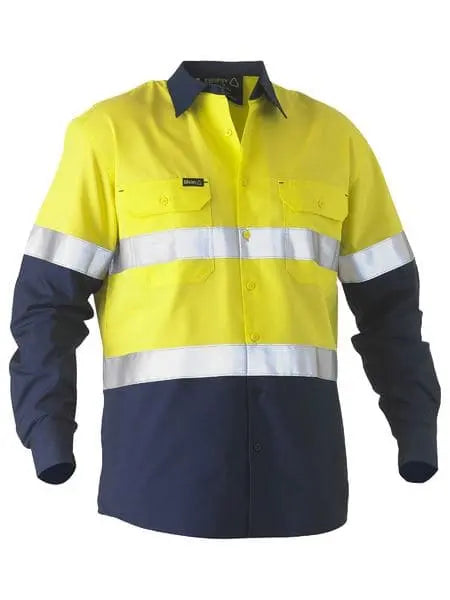 Taped Two Tone Hi Vis Recycled Drill Shirt BS6996T - Allsorts Workwear