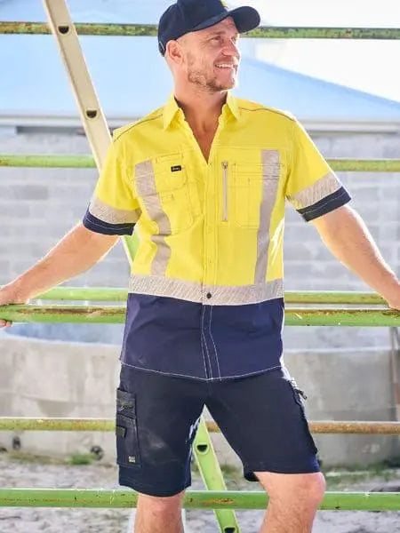 Bisley Flex & Move Stretch Denim Zip Cargo Pants BSHC1335 - Allsorts Workwear