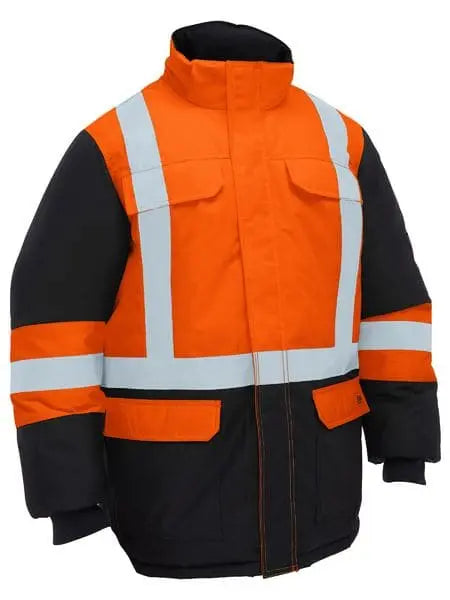 Bisley H Taped Hi Vis Freezer Hooded Jacket BJ6454HT - Allsorts Workwear