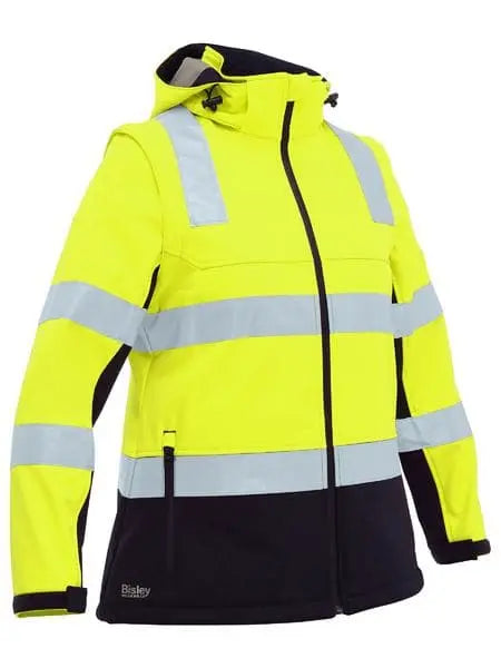 Bisley Taped Women's Hi Vis 3 in 1 Softshell Jacket BJL6078T - Allsorts Workwear