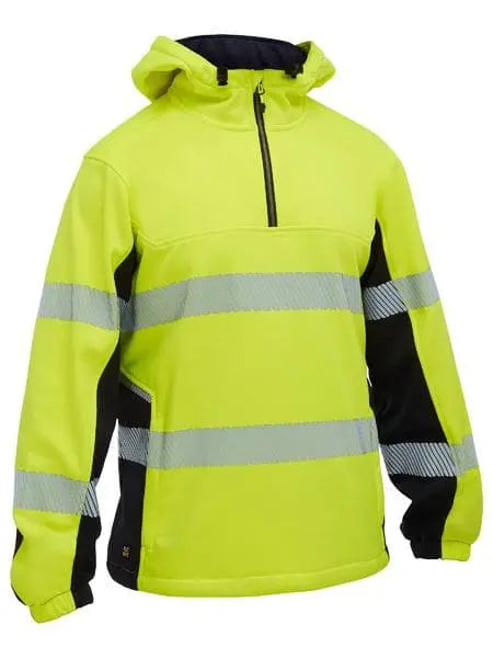 Bisley Taped Hi Vis Liquid Repellent Fleece Hoodie BJ6517T - Allsorts Workwear