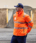 Bisley Taped Hi Vis Heated Jacket with Hood BJ6842T - Allsorts Workwear