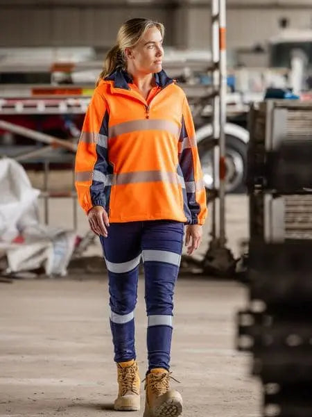 Bisley Taped Women's Hi Vis Water Repellent Fleece Hoodie BKL6571T - Allsorts Workwear