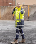 Bisley Taped Women's Hi Vis 5 in 1 Rain Jacket BKL6975 - Allsorts Workwear