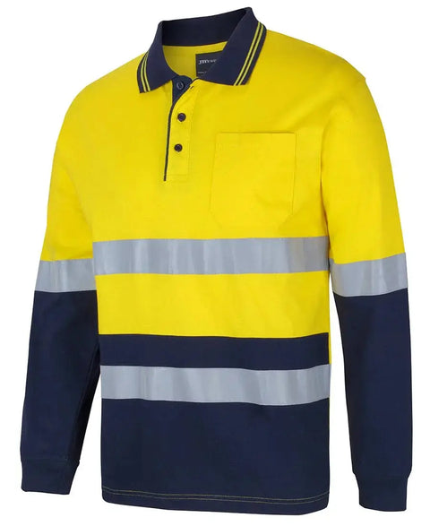 Hi Vis (D+n) L/s Cotton Polo 6DCPL Jb's Wear