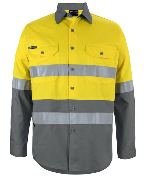 JB'S Hi-Vis Long Sleeve Work Shirt 6DNWL