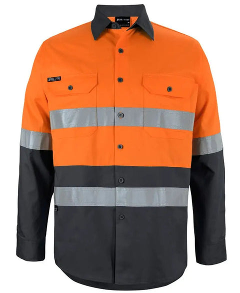 JB'S Hi-Vis Long Sleeve Work Shirt 6DNWL 