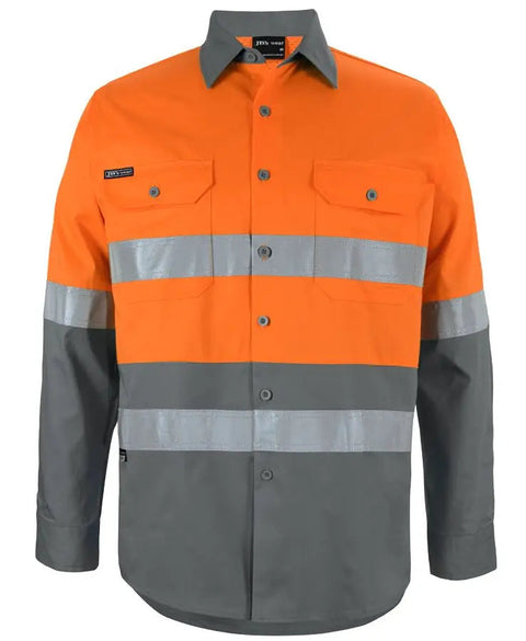 JB'S Hi-Vis Long Sleeve Work Shirt 6DNWL 