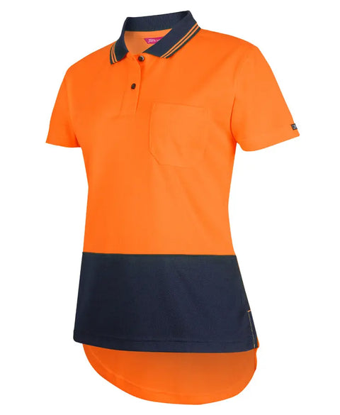 JB's Women's Hi-Vis Drop Tail Polo Shirt 6HDS1 - Allsorts Workwear