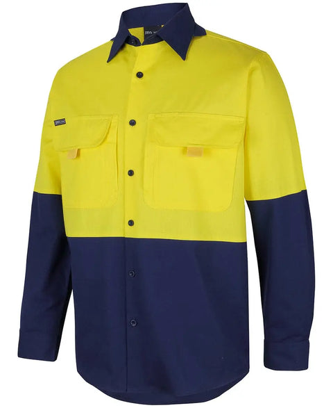Hi Vis Ripstop L/s Fishing Shirt 6HNRL Metro Workwear.