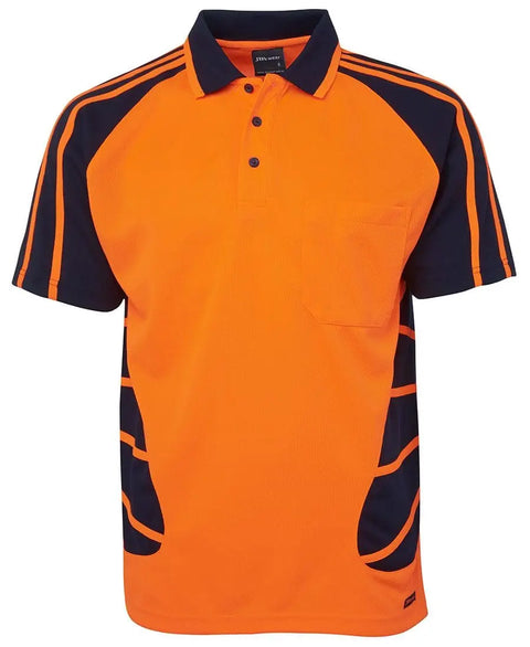 JB'S Hi-Vis Short Sleeve Spider Polo 6HSP - Allsorts Workwear