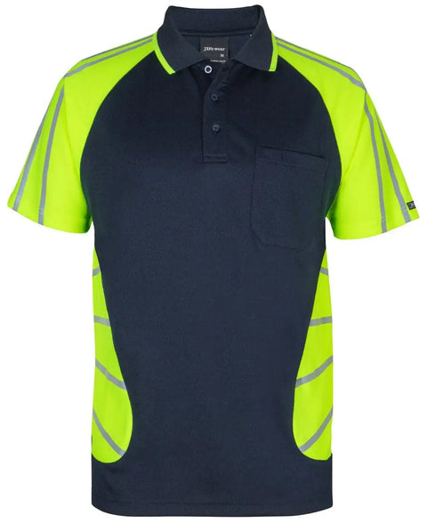 Jb's Street Spider Hi Vis Polo With Reflective Stripes 6HSSR - Allsorts Workwear