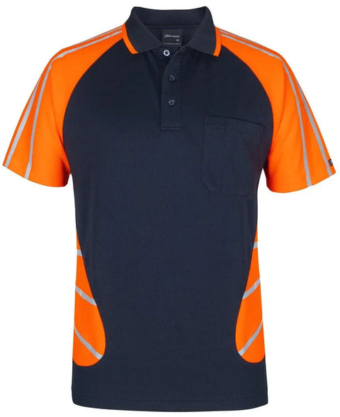Jb's Street Spider Hi Vis Polo With Reflective Stripes 6HSSR - Allsorts Workwear