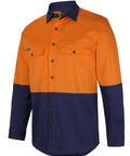 Hi Vis L/s Stretch Work Shirt 6HSWL Metro Workwear.