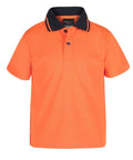 JB'S Wear Kids’ Hi-Vis Non-Cuff Traditional Polo Work Shirt 6HVNC - Allsorts Workwear