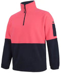 JB'S Hi-Vis 1/2 Zip Polar Fleece Sweat 6HVPF - Allsorts Workwear