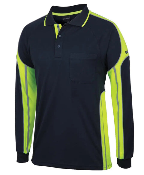 JB's Hi-Vis Long Sleeve Street Panel Polo 6SPPL Jb's Wear