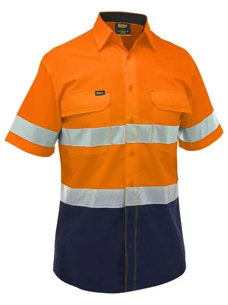 Bisley Women's X Airflow Taped Hi Vis Ripstop Work Shirt BS1491T - Allsorts Workwear