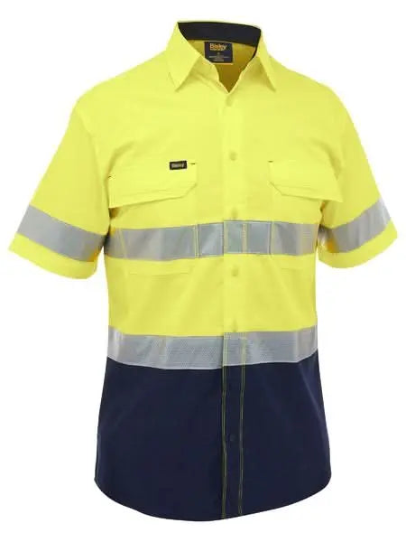 Bisley Women's X Airflow Taped Hi Vis Ripstop Work Shirt BS1491T - Allsorts Workwear