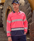 Bisley Workwear Taped Hi Vis Polyester Mesh Polo BK6219T - Allsorts Workwear