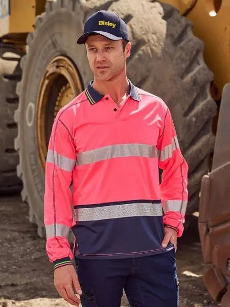 Bisley Workwear Taped Hi Vis Polyester Mesh Polo BK6219T - Allsorts Workwear