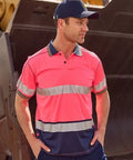 Bisley Workwear Taped Hi Vis Polyester Mesh Polo BK1219T - Allsorts Workwear
