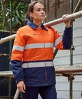 Bisley Women's Taped Hi Vis Drill Jacket BKL6710T Bisley Workwear