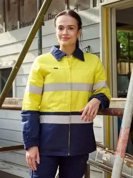 Bisley Women's Taped Hi Vis Drill Jacket BKL6710T Bisley Workwear