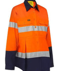 Women's Taped Hi Vis Maternity Drill Shirt BLM6456T - Allsorts Workwear