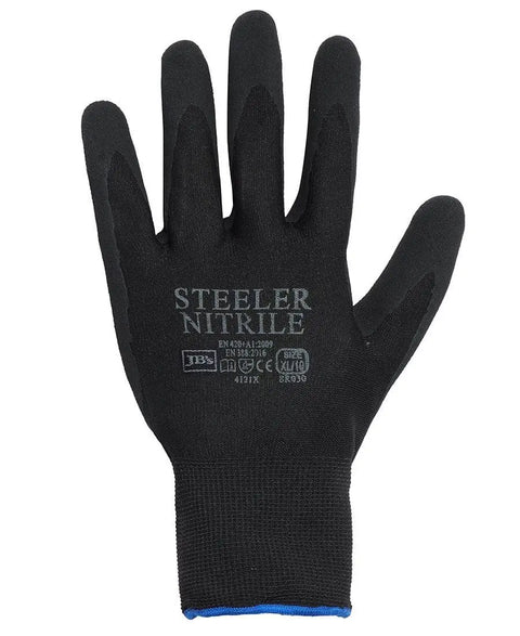 JB's STEELER SANDY NITRILE GLOVE (12PK) 8R030 - Allsorts Workwear