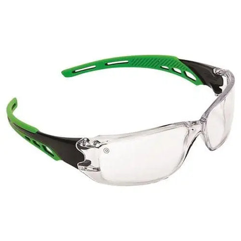 Pro Choice Cirrus - Clear Polycarbonate Frame With Soft Green Arms X12 - 9180 - Allsorts Workwear