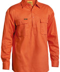 Bisley Workwear Closed Front Cotton Drill Long Sleeve Shirt BSC6433