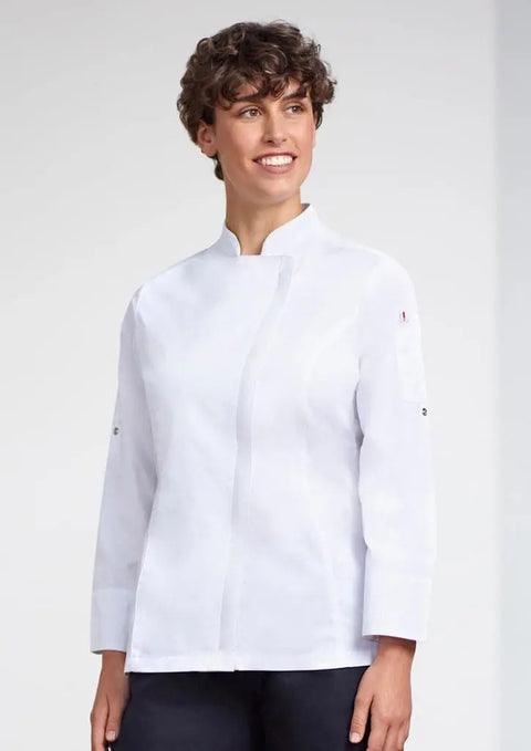 Biz Collection Womens Alfresco Long Sleeve Chef Jacket CH330LL - Allsorts Workwear