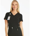 Cherokee IFlex Women's Knit Panel Scrub Top CK605  Simply Scrubs Australia