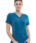 Cherokee Atmos Women'sKnit Inset Scrub Top CK837A  Simply Scrubs Australia