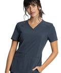 Cherokee Atmos Women'sKnit Inset Scrub Top CK837A  Simply Scrubs Australia