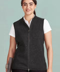 Biz Care Nova Womens Knit Vest CO343LV  Flash Uniforms  Black Marle XS 