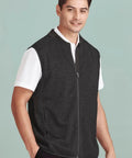Biz Care Nova Men's Knit Vest CO343MV  Flash Uniforms Black Marle XS 