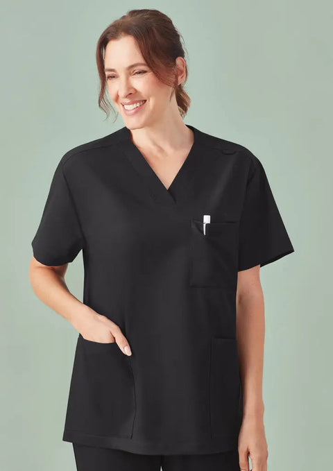 Biz Care Unisex (Men/Women) Pulse V-neck Scrub Top CU544US  Simply Scrubs Australia