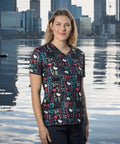 Softies Women's Love Life Slim Fit Fun Scrub Top LLOT01  Simply Scrubs Australia