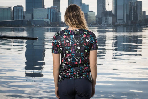 Softies Women's Love Life Slim Fit Fun Scrub Top LLOT01  Simply Scrubs Australia