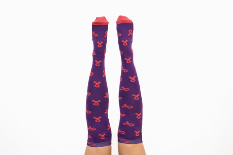 Softies Women's Fashion Pink Breast Cancer Ribbon Nursing Socks PBCS01 - Allsorts Workwear