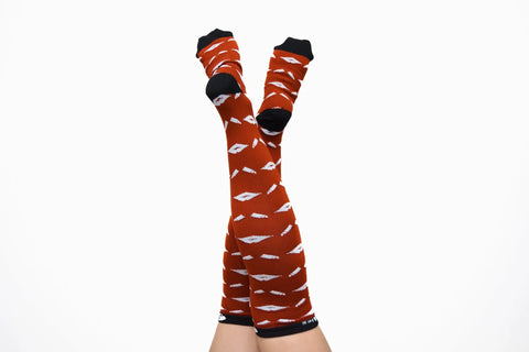 Softies Women's Fashion Lipstick Nursing Socks LIPS01 - Allsorts Workwear