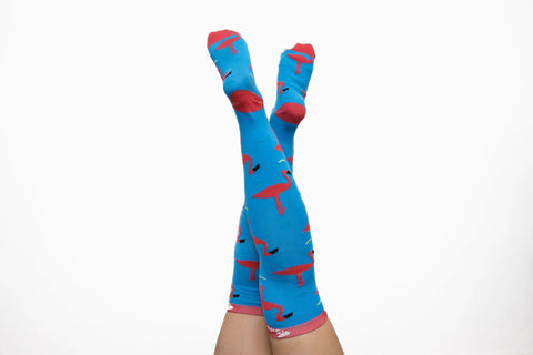 Softies Women's Fashion Flamingoes Nursing Socks FLAMS01 - Allsorts Workwear