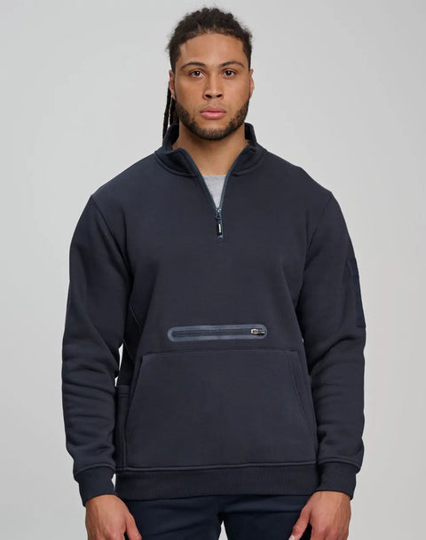 Winning Spirit Unisex Premium Fleece Half Zip Work Sweat Shirt FL15 Winning Spirit