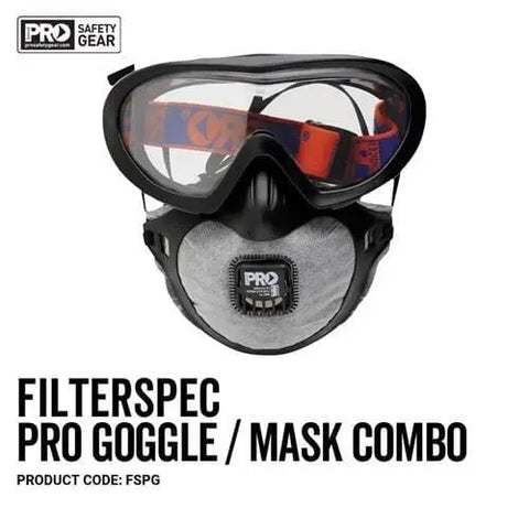 Pro Choice Filterspec Pro Goggle & Mask Combo - P2+v+c X 3 Masks  - FSPG - Allsorts Workwear