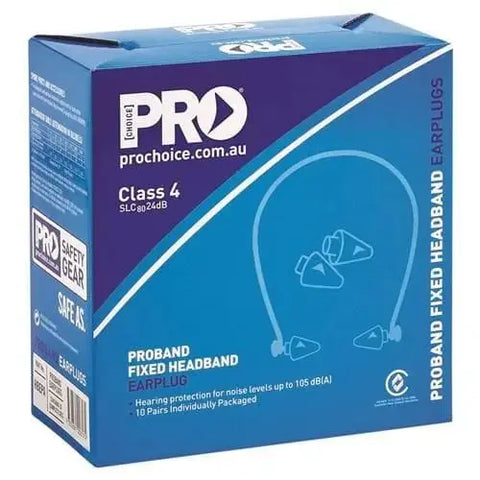 Pro Choice Pro-band Headband Fixed Earplugs - (Bonus Pads) X 10 - HBEPA Pro Choice