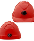 Pro Choice Hard Hat (V9) - Unvented, 6 Point Push-lock Harness C/w Lamp Bracket - HH9LB PPE Pro Choice RED  