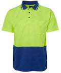 JB'S Workwear Adults Hi-Vis Non-Cuff Traditional Polo Shirt 6HVNC Jb's Wear